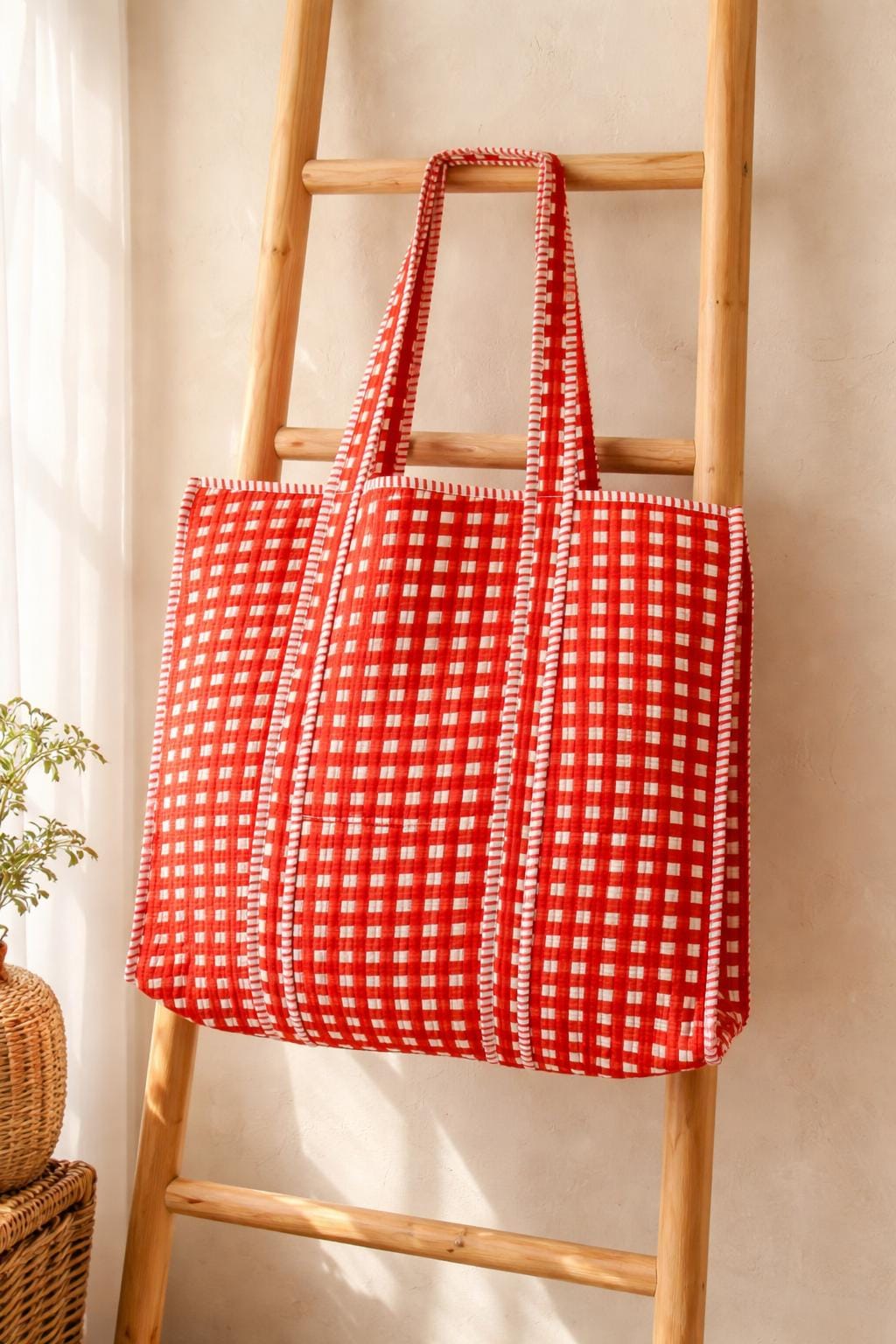 Red Gingham Shoulder Bag - Etsy