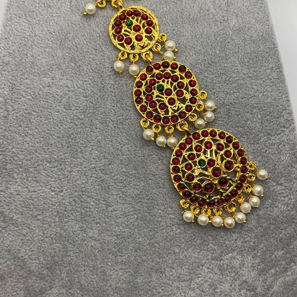 Handmade Kemp Tikka - Designer Chutti - Bridal Jewelry - Head accessory - different designs - colors can be customized - made in india