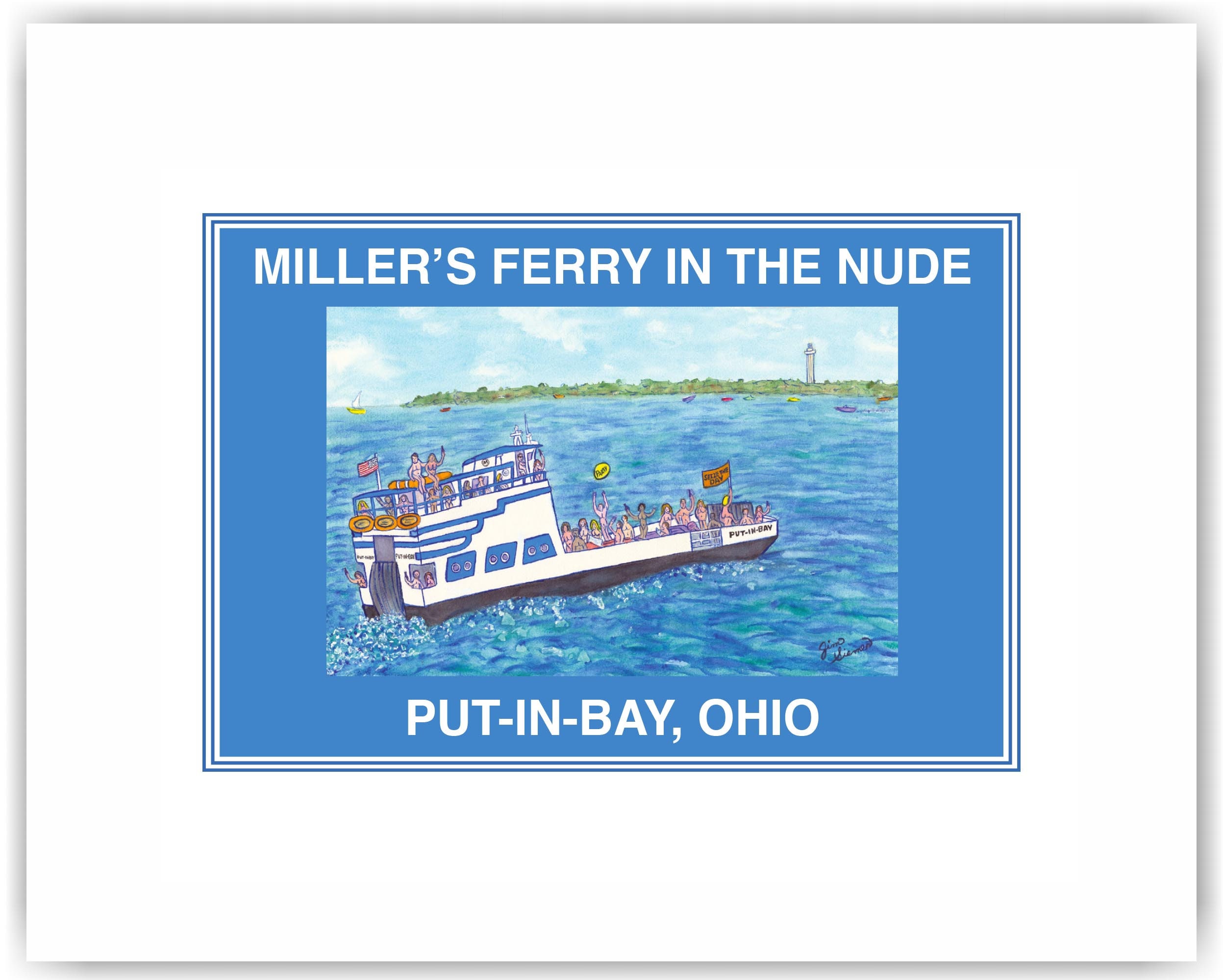Miller's Ferry in the Nude, Miller's Ferry, Put-in-bay Art, Lake Erie
