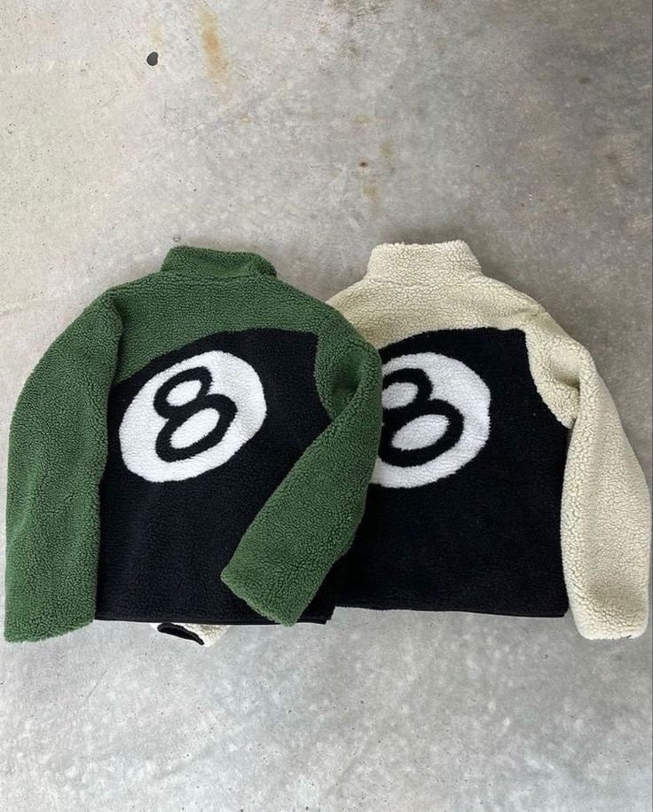 Stüssy 8 Ball Fleece Jacket - Etsy