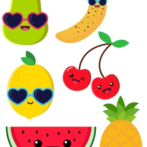 Printable template board for 3D pen model - kawaii fruits - Kawai fruits - 3D pen printable pdf - easy beginners children cute forms