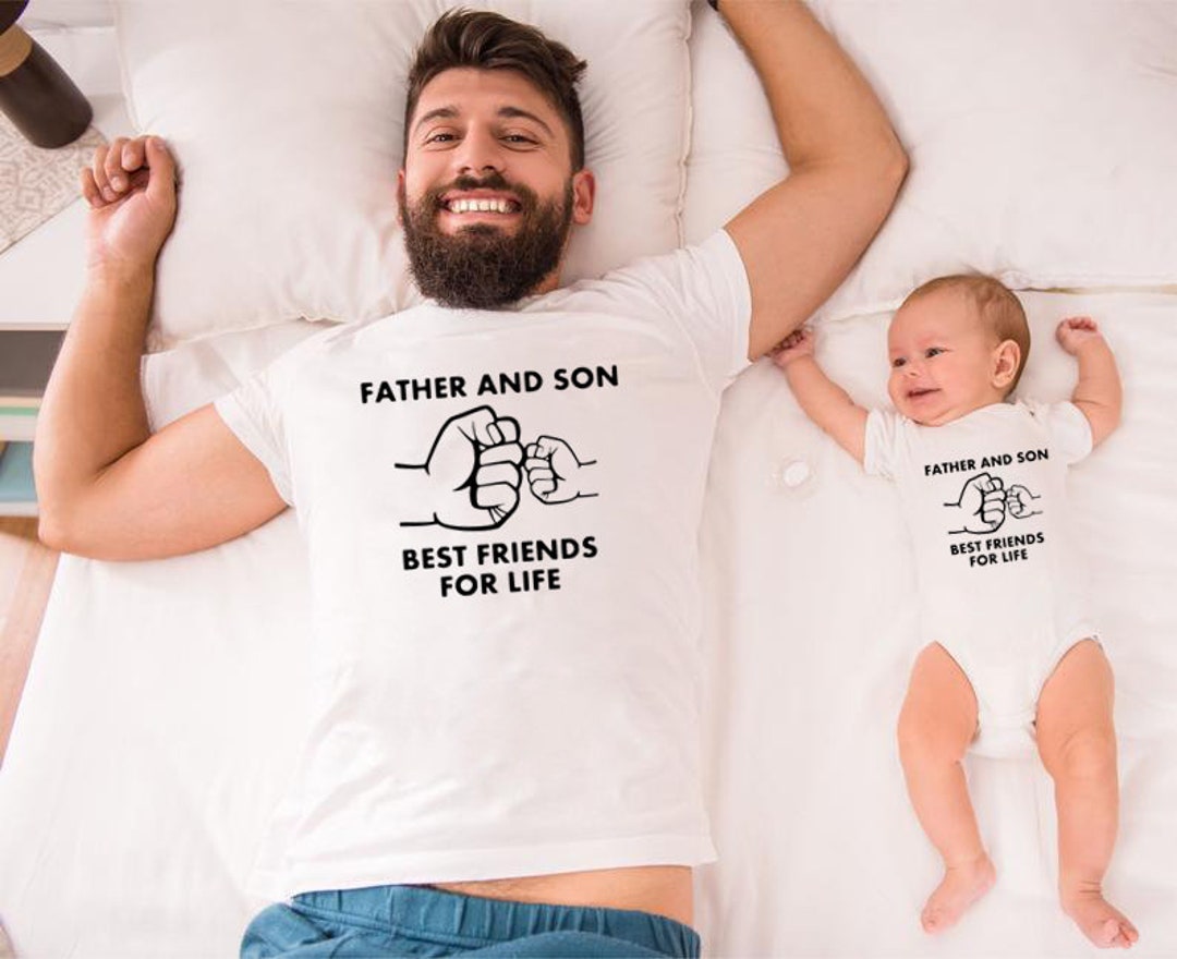 Father and Son Best Friends for Life Family Matching Family Look T Shirt Baby Dad Matching