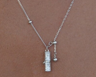 Collana con ciondolo in argento sterling, collana di gioielli a catena minimalista 925 per donne, regalo di San Valentino per lei, regalo di compleanno con fascino delicato