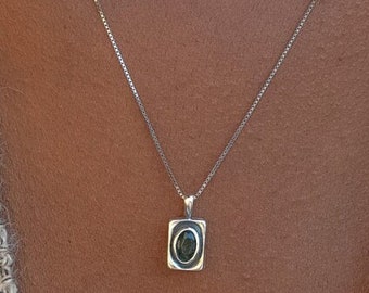 Collar de plata de piedra de nacimiento 925, collares de cadena de piedras preciosas colgantes, regalo de joyería delicada para mujeres, regalo de aniversario para ella, regalo de cumpleaños