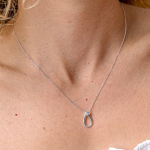 Collana di gioielli con ciondolo in argento, collana a catena in argento 925 da 16 pollici per donne, regalo speciale unico per San Valentino per lei, regalo di anniversario immagine 7