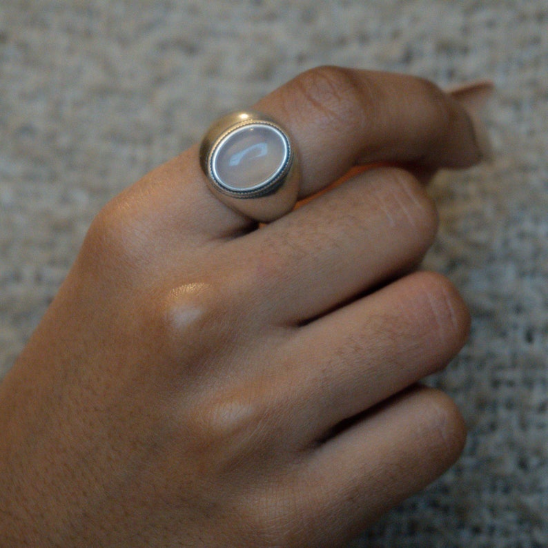 Silber Statement Ring, klobiger Sterling Silber Ring, Edgy stapelbar Ring Schmuck, minimalistisches Geschenk für sie, zierliche verstellbare Boho Ringe Bild 2