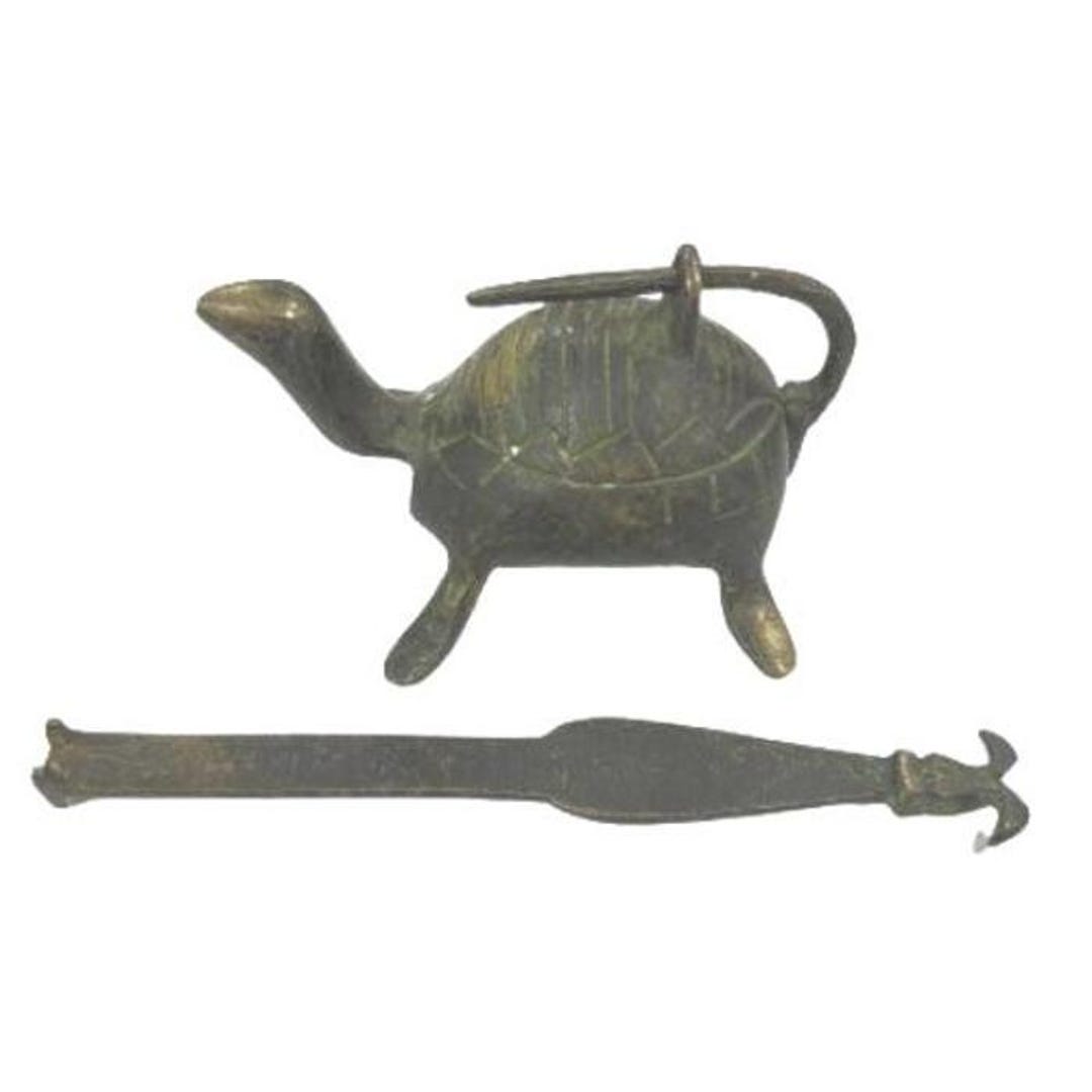 Vintage Brass Turtle Padlock With Key: Unique Home Decor - Etsy