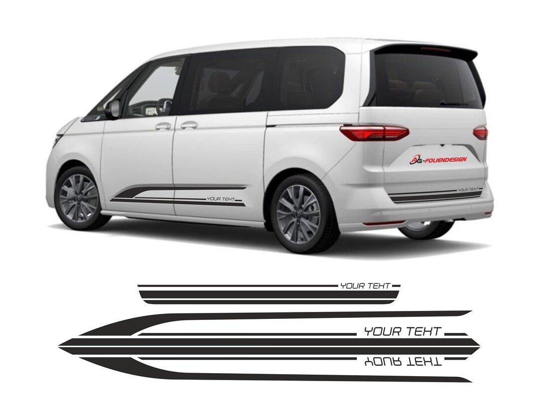 Side Center Stripes vinyl Graphics decals for Ford Transit Custom