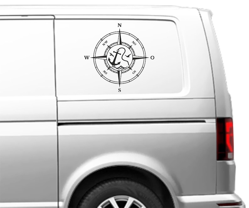 Direction Sticker Compass Compass Anchor Car Sticker | Vinyl Sticker Wind Rose | Outdoor ...
