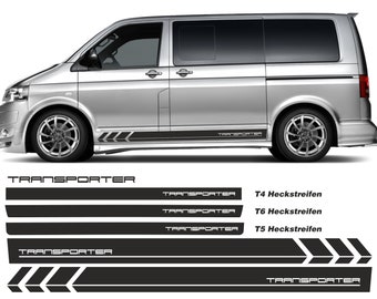 Set d'autocollants bandes latérales TRANSPORTER sur mesure pour VW T6, T5, T4 SL-01