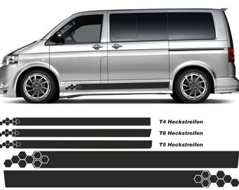 Seitenstreifen Aufkleber Set Waben BLANKO passend für VW T6, T5, T4 #WA-02