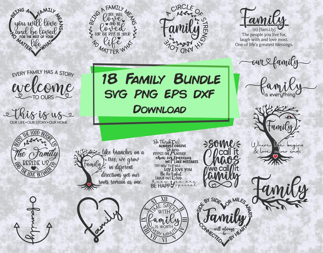 Family SVG Bundle, Family Sticker Clipart for Cricut Laser Cut, High ...