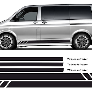 Jeu d'autocollants bandes latérales sans texte BLANK pour VW T6 T6.1 T5 T4 T6 image 1