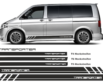 Zestaw naklejek na boki TRANSPORTER pasujący do VW Multivan Bulli T6, T5, T4 #L-T01
