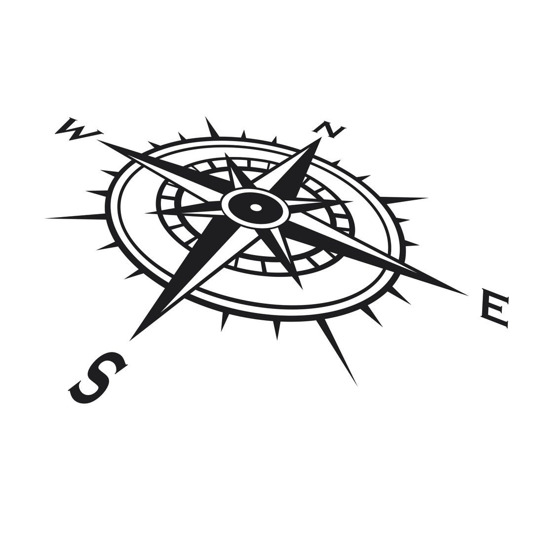 Compass Car Sticker | Vinyl Sticker Wind Rose | Outdoor & Adventure ...