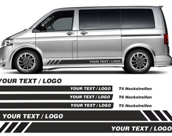 Side Stripe Set DESIRED TEXT / Logo Suitable for VW T6 T6.1 T5