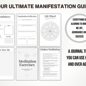 Printable Manifestation Journal Printable Manifestation Workbook, Law of Attraction Planner, Law of Attraction Journal, Manifesting Tools image 5