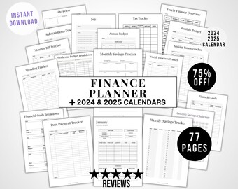 Finances & Budgeting Printable Planner Budgeting Planner Inserts Budget Tracker Budget Planner Finance Planner Goodnotes Financial Planner