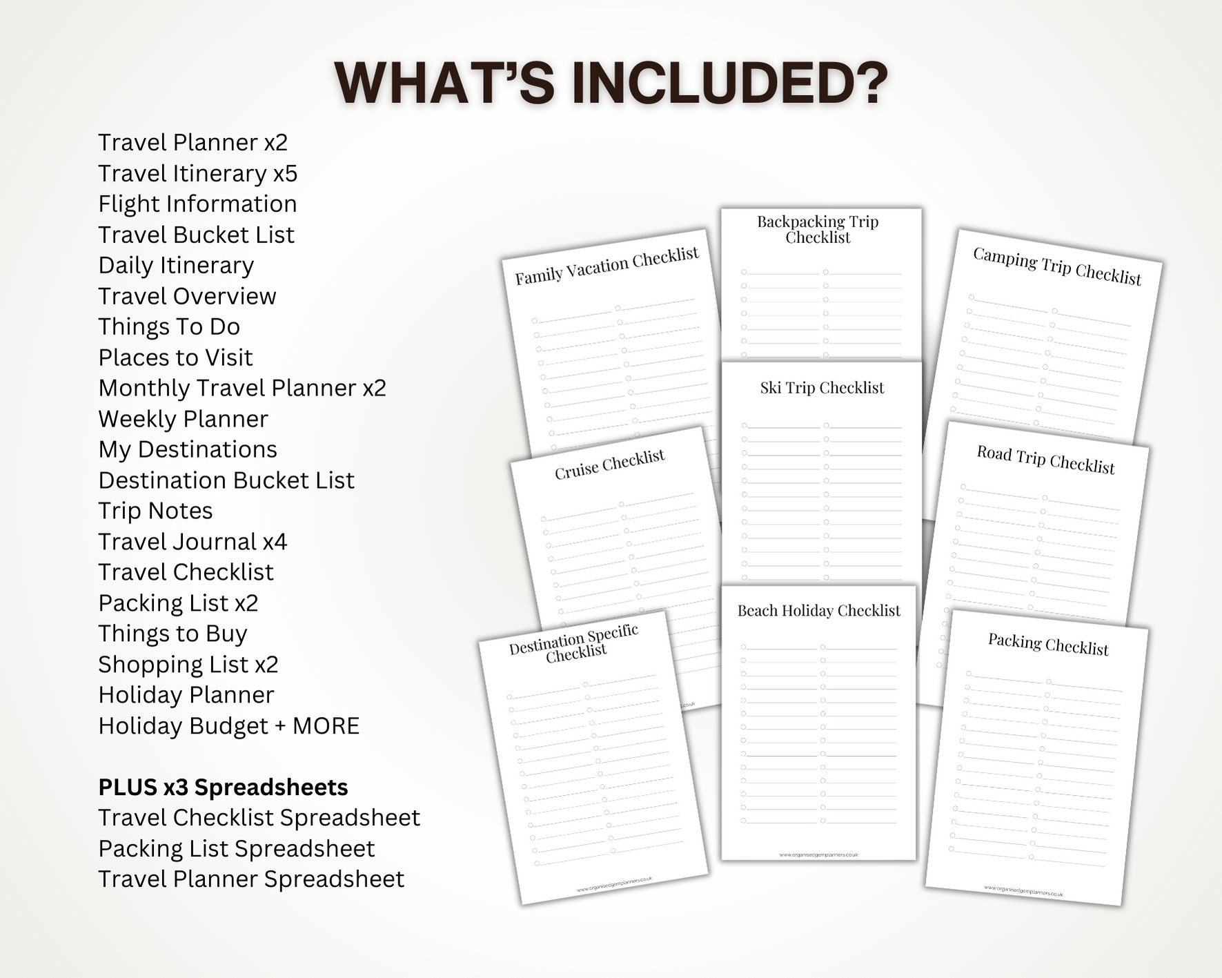 Travel Planner Printable, Travel Checklist Printable, Printable ...