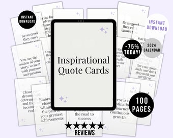 100 Digital Inspirational Quote Cards