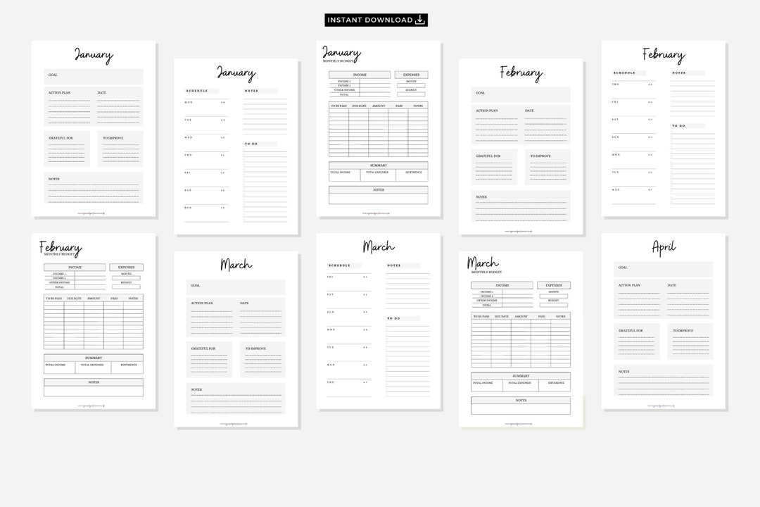 Printable 2024 Diary Printable 2024 Week to View Diary Week Etsy