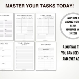 Weekly Task Organiser Printable, Weekly Task Printable, Weekly ...