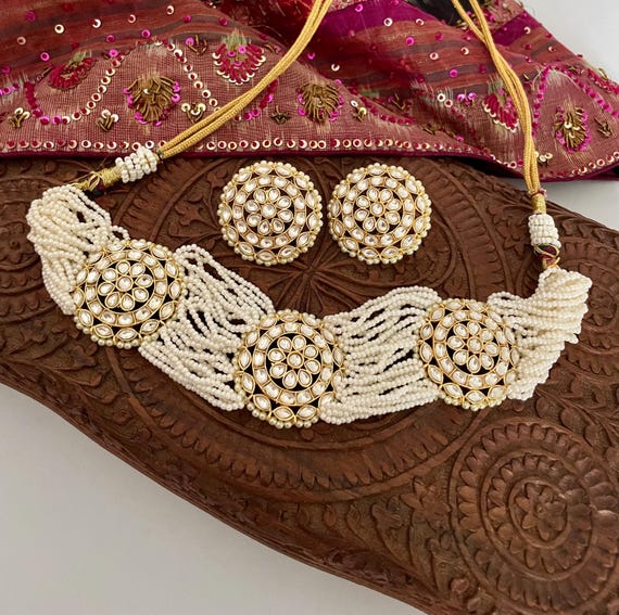 Gold kundan set price discount