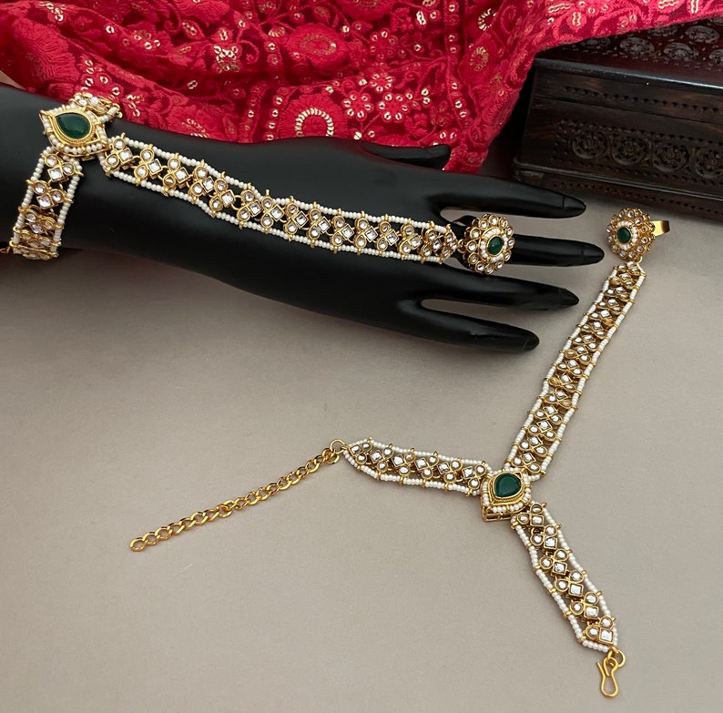 Indian Bridal Jewelry Set/full Bridal Set/emerald Green Kundan Etsy