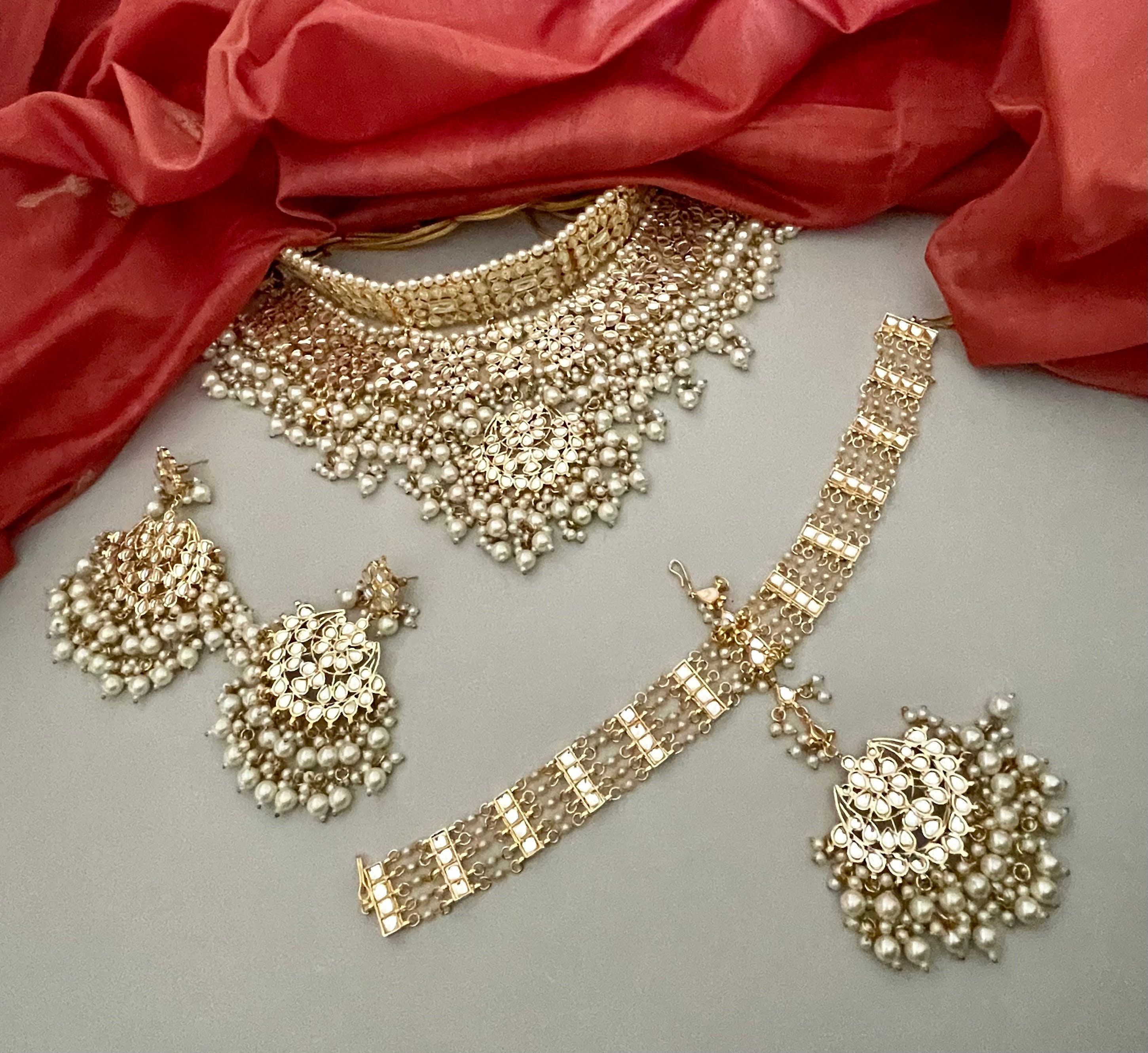 Alia Bhatt Inspired/bridal Jewelry Set/kundan Choker Necklace Set