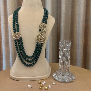 Green Polki Groom Mala/Groom Necklace/Men Jewelry/Dulha Mala/Wedding Jewelry/Indian Jewelry/Bollywood Jewelry/Sherwani Mala