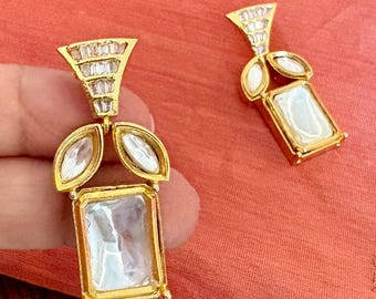 Kundan Earrings/Fine Jewelry/Designer Earrings/Premium Quality Earrings/Wedding Jewelry/Indian Jewelry/Indian Earrings