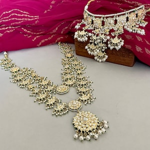 Full Bridal Jewelry Set/Meenakari Bridal Set/Kundan Choker Necklace Set/Indian Bridal Jewelry Set/Bollywood Jewelry/Wedding Set