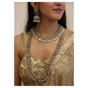 Indian Bridal Jewelry Set/Jadau Bridal Set/Multicolour Wedding Necklace Set/Navratan Set/Indian Jewelry/Sheeshpatti/Wedding Set