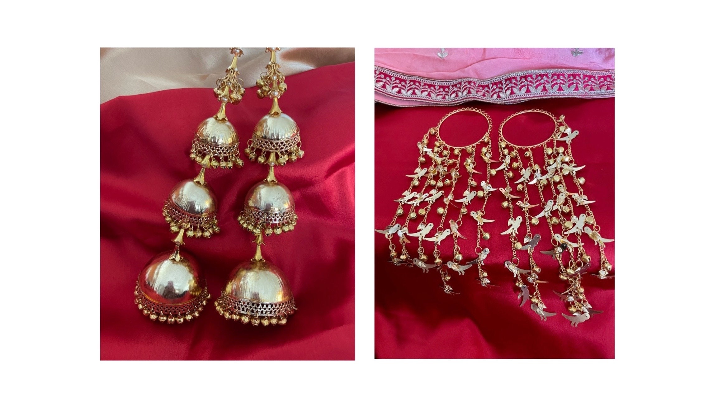 Baliyan Pipal Patti Earrings Punjabi Jewelry Pakistani Earrings Pearl  Chandbali Earrings India Jewelry Earrings - Etsy India