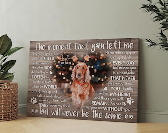 Custom Dog Memorial Canvas: Pet Loss Remembrance Gift