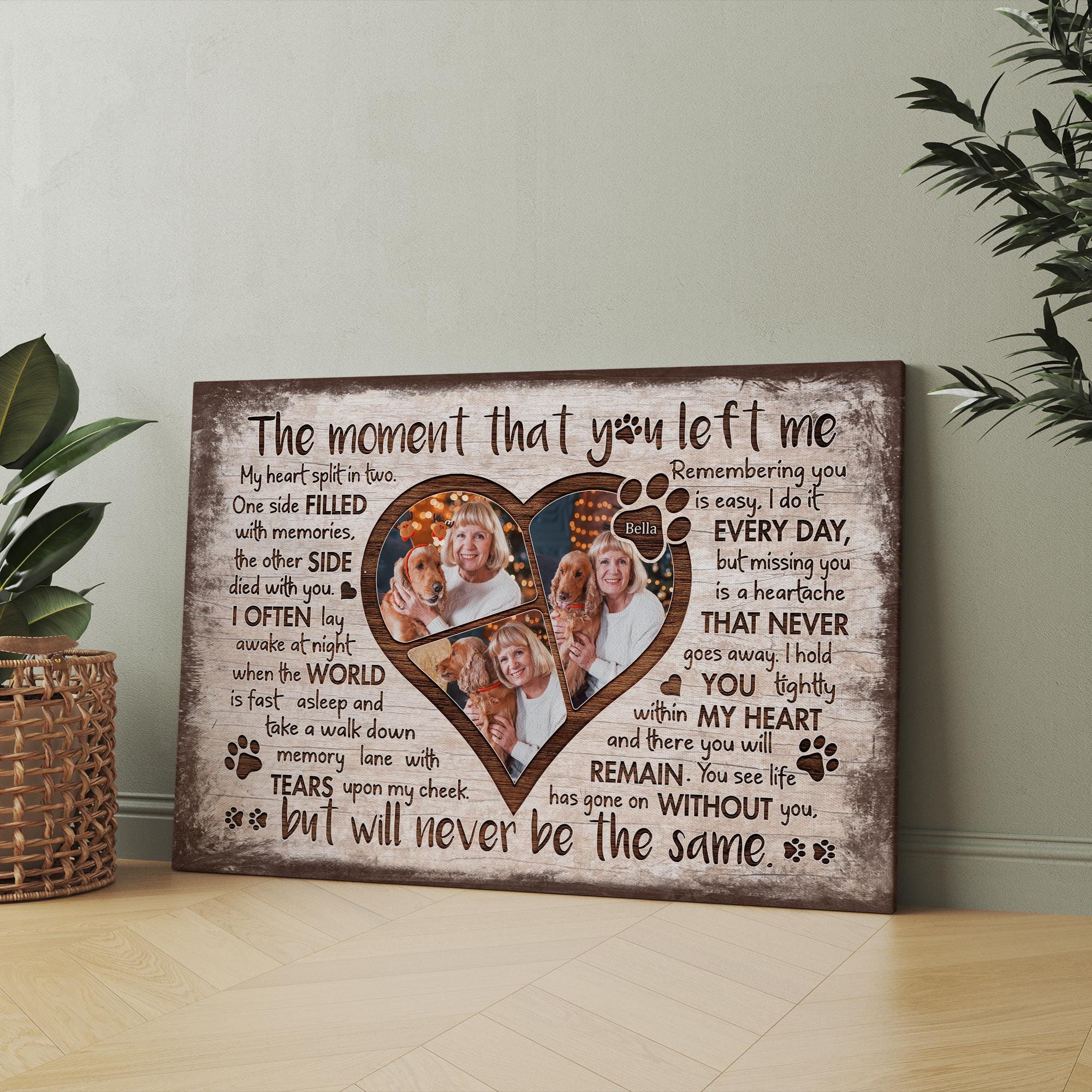Custom Dog Memorial Canvas: Pet Loss Remembrance Gift - Etsy