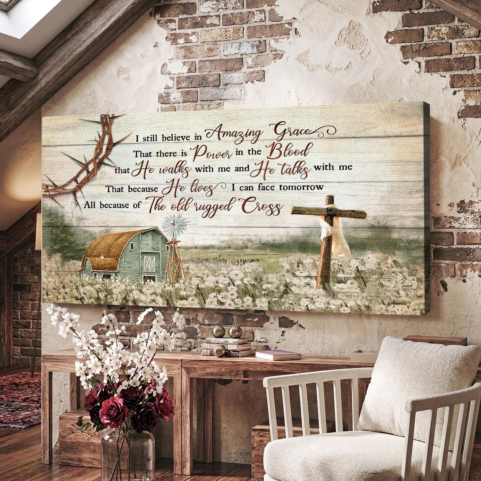 Rustic Scripture Paintings Christian Farmhouse Canvas Art, Grace Scripture, Rustic Cross Decor - Etsy