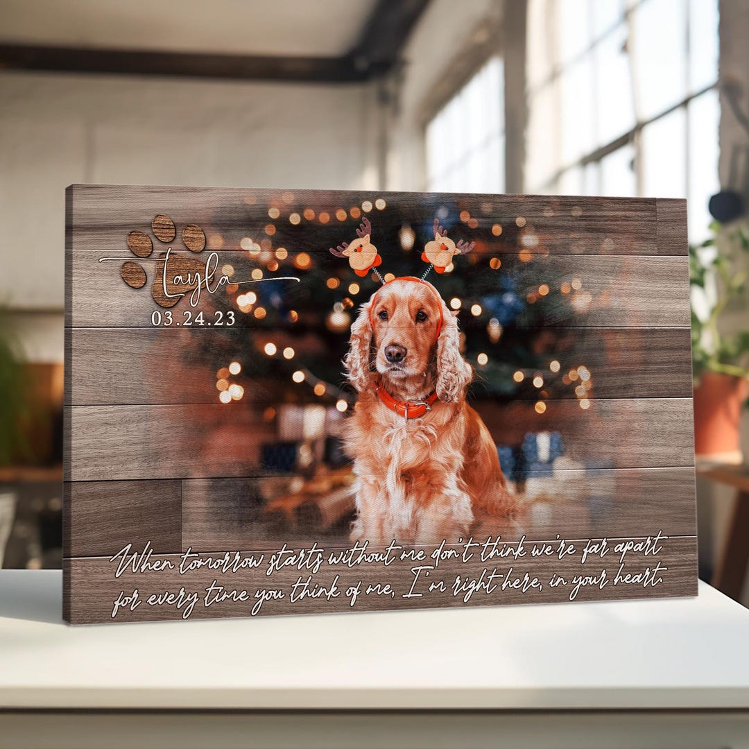 Custom Dog Memorial Canvas: Pet Loss Remembrance Gift - Etsy