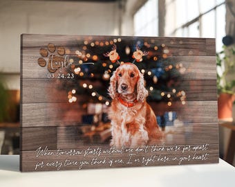 Custom Dog Memorial Canvas: Pet Loss Remembrance Gift