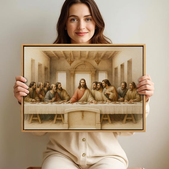 The Last Supper Canvas Art: Jesus and Disciples, Christian Home Decor