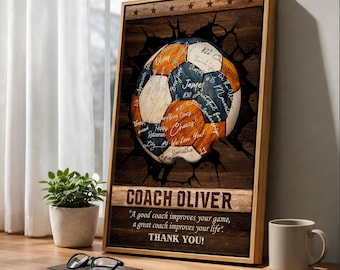 Personalized Volleyball Coach Gift Canvas, Team Thank You Keepsake