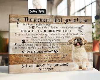 Personalized Pet Memorial Canvas - Dog Loss Remembrance Gift