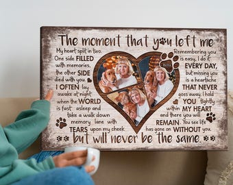 Custom Dog Memorial Canvas: Pet Loss Remembrance Gift