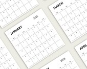 Printable Mini Calendar 2025 | Mini Calendar 2025 | 3 x 3