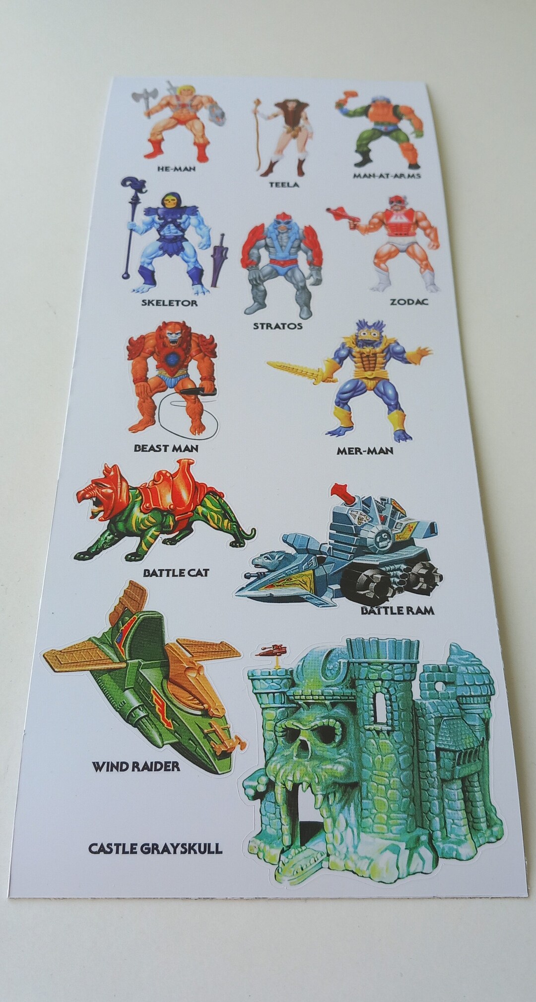Masters of the Universe Set of 12 Stickers MOTU Stickers/labels/decals ...