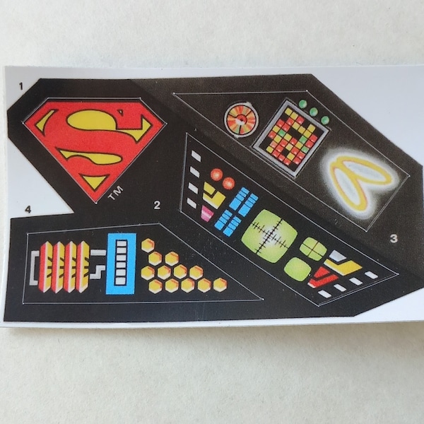 Super Powers Supermobile 1984 aangepaste stickers/labels/stickers op glanzend vinyl DIE CUT