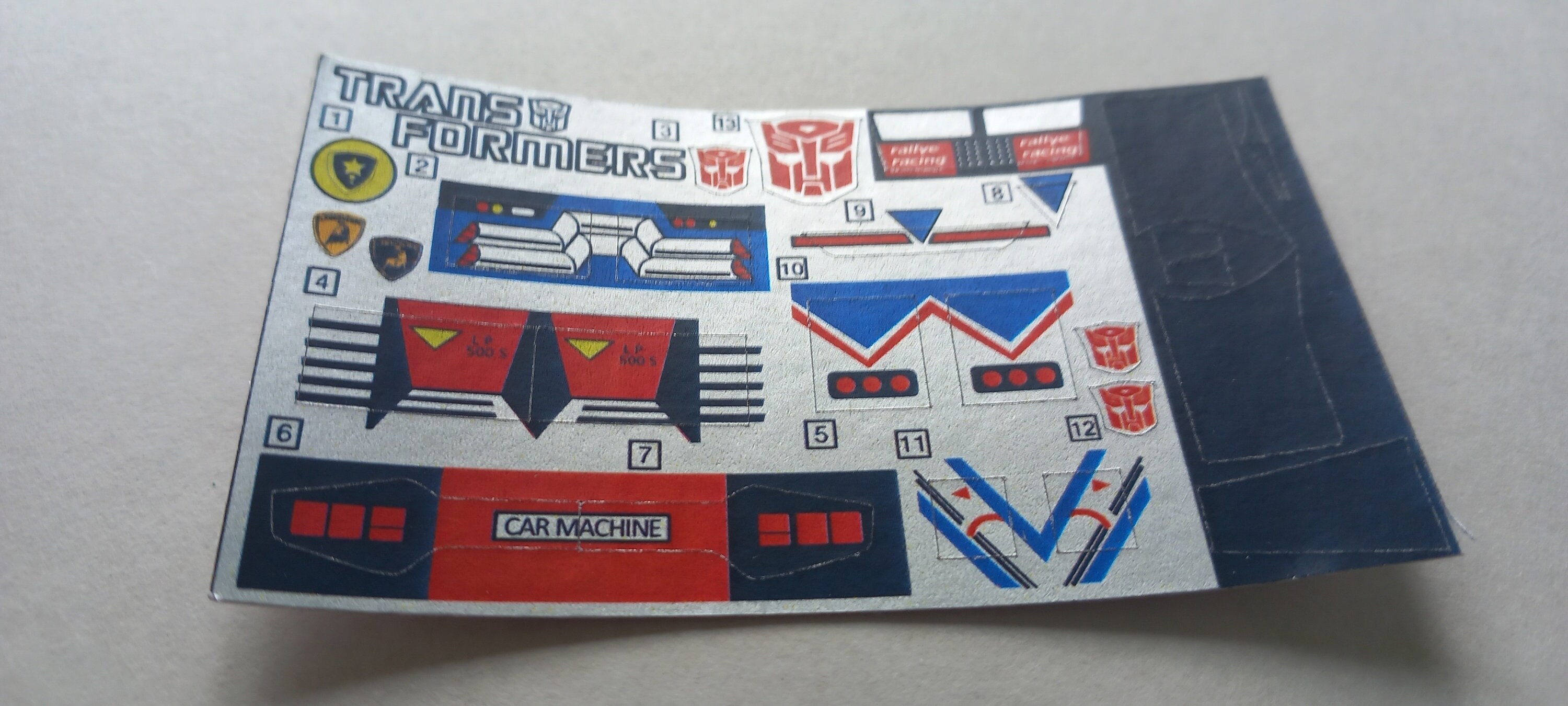 Transformers Autobots Sideswipe G1 Custom Replacement - Etsy