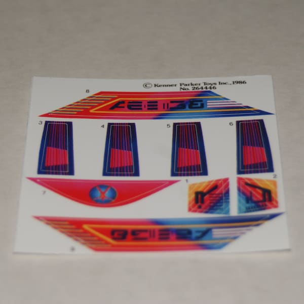 The Centurions Orbital Interceptor replacement stickers/labels/decals DIE CUT