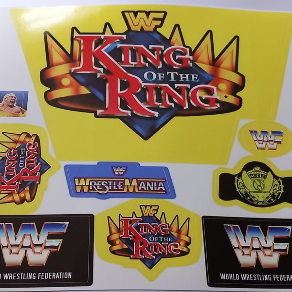 WWF King of the Ring wrestling ring replacement custom stickers/labels/decals DIE CUT