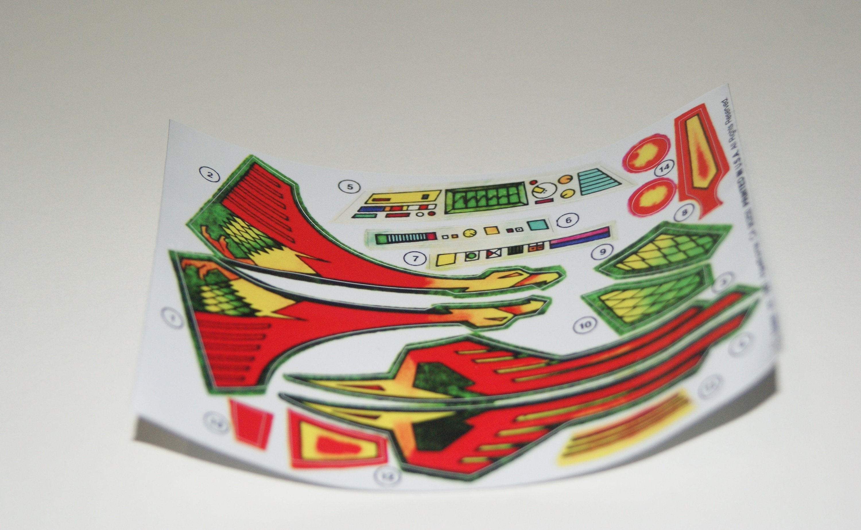Masters of the Universe Wind Raider MOTU Replacement Stickers/labels ...